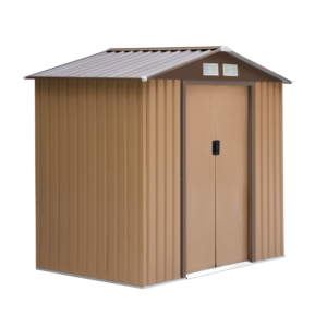 brown garden shed