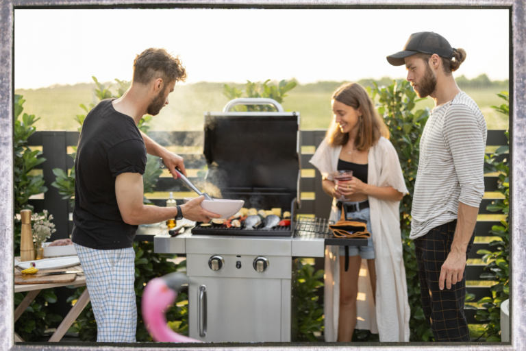 friends grilling