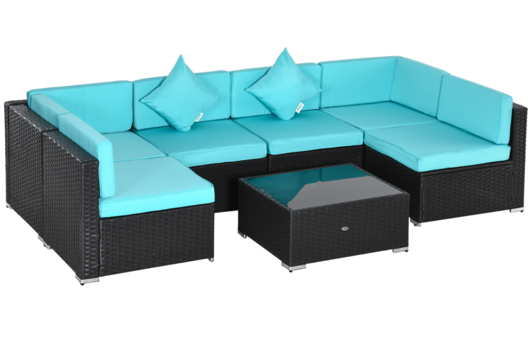 teal patio sofa set