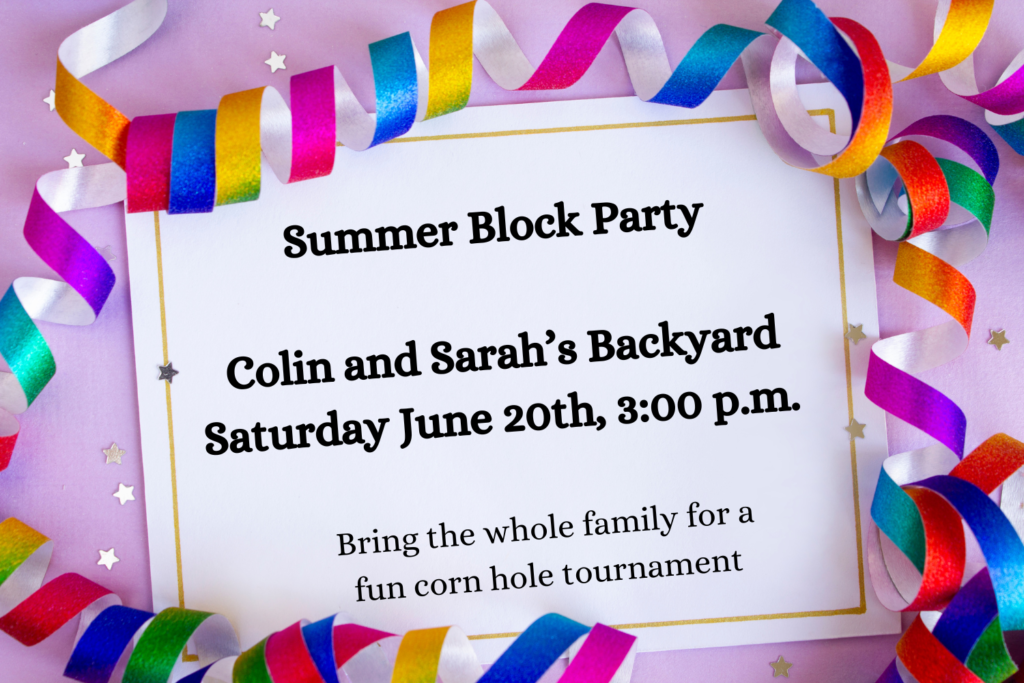 Party invitation for block party