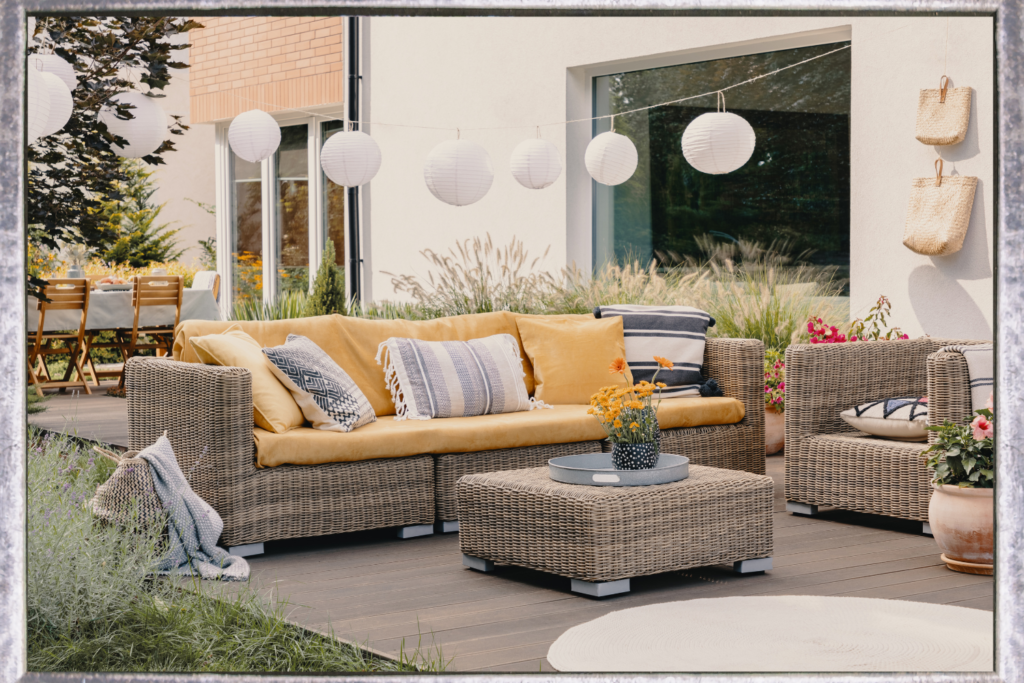 wicker patio furniture set