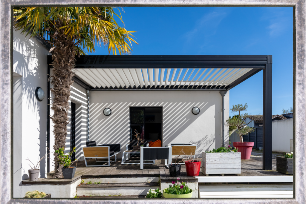 patio covered with a pergola