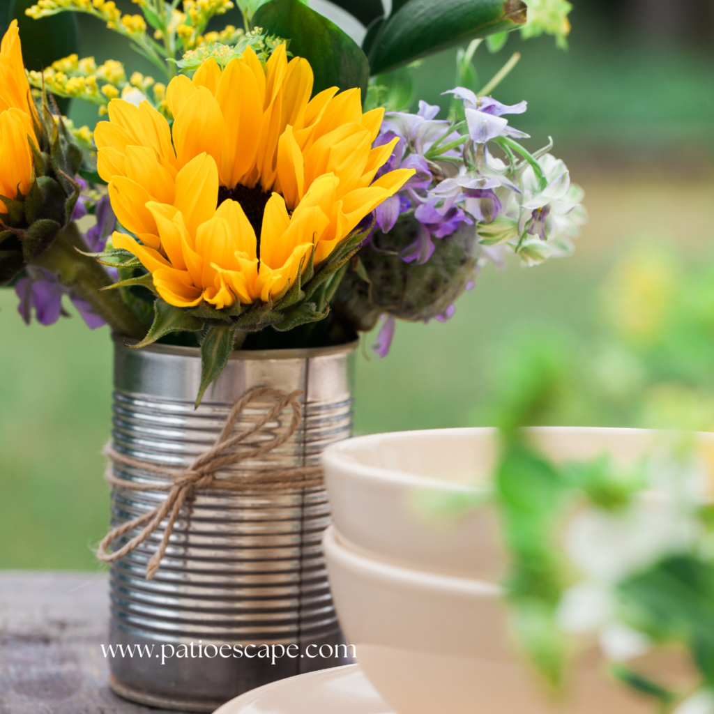 wildflower table arrangement